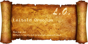 Leitold Orsolya névjegykártya