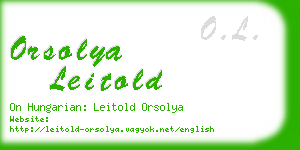 orsolya leitold business card